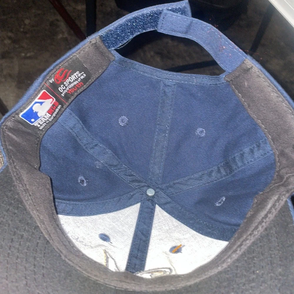 Milwaukee Brewers vintage youth baseball hat blue strap back